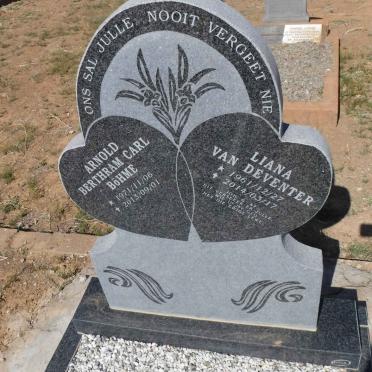 BÖHME Arnold Berthram Carl 1971-2013 &amp; Liana VAN DEVENTER 1961-2014