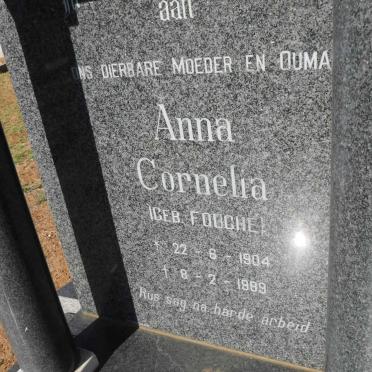 CRONJE Jacobus Adrian 1899-1949 &amp; Anna Cornelia FOUCHE 1904-1989
