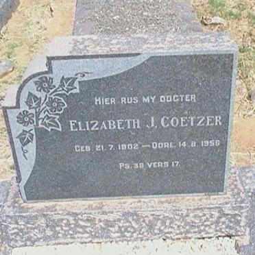 COETZER Elizabeth J. 1902-1956