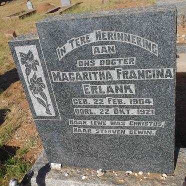 ERLANK Magaritha Francina 1904-1921