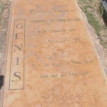 GENIS Catharina Susanna Helena 1924-2007