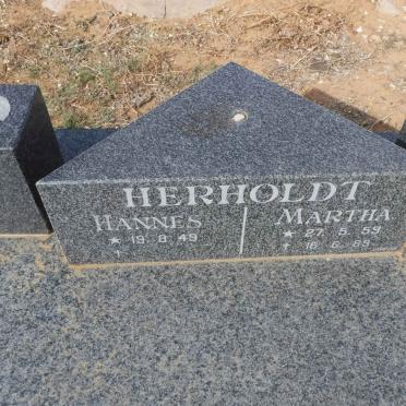 HERHOLDT Hannes 1949- &amp; Martha 1959-1989