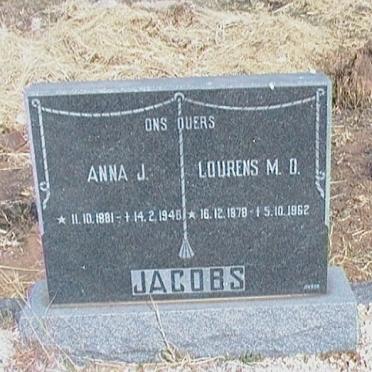 JACOBS Lourens M.D. 1878-1962 &amp; Anna J. 1881-1946