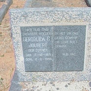 JOUBERT Gertruida C. nee LUTHER 1871-1956