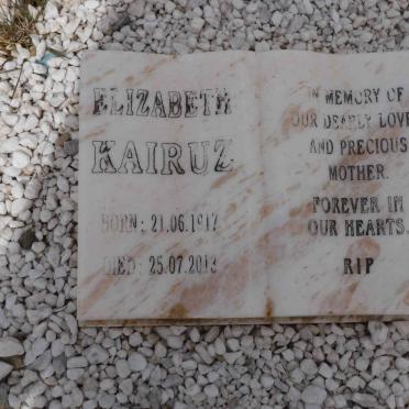 KAIRUZ Elizabeth 1917-2013