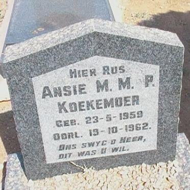 KOEKEMOER Ansie M.M.P. 1959-1962