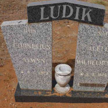 LUDIK Cornelius Alwyn 1923- &amp; Aletta Wilhelmina 1926-1993