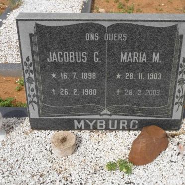 MYBURG Jacobus G. 1898-1980 &amp; Maria M. 1903-2003