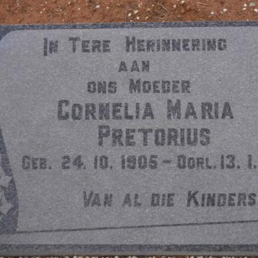 PRETORIUS Cornelia Maria 1905-1996