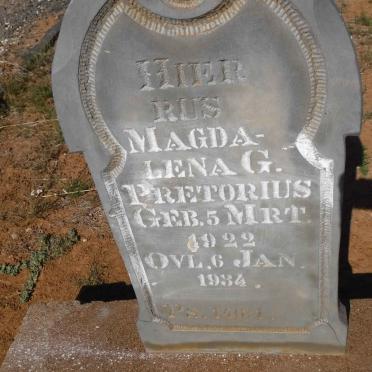 PRETORIUS Magdalena G. 1922-1934