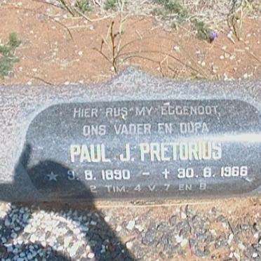 PRETORIUS Paul J. 1890-1966