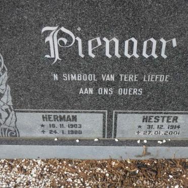 PIENAAR Herman 1903-1980 &amp; Hester 1914-2001