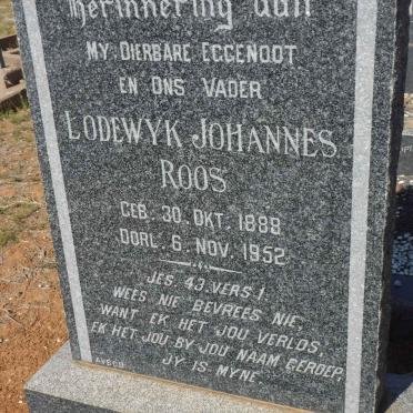 ROOS Lodewyk Johannes 1888-1952