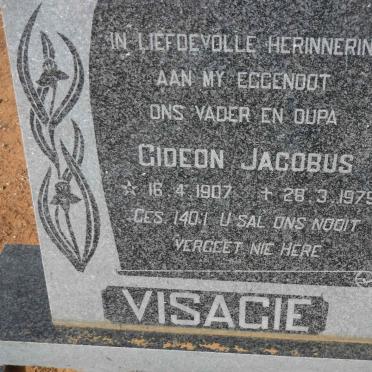 VISAGIE Gideon Jacobus 1907-1979
