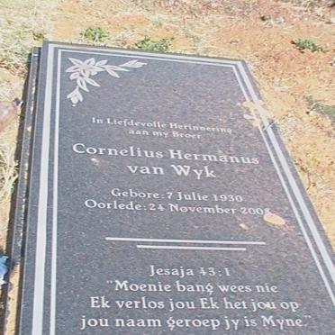 WYK Cornelius Hermanus, van 1930-2008