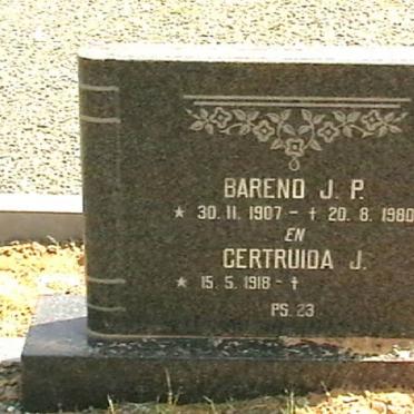 ? Barend J.P. 1907-1980 &amp; Gertruida J. 1918-