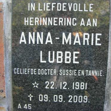 LUBBE Anna-Marie 1981-2009