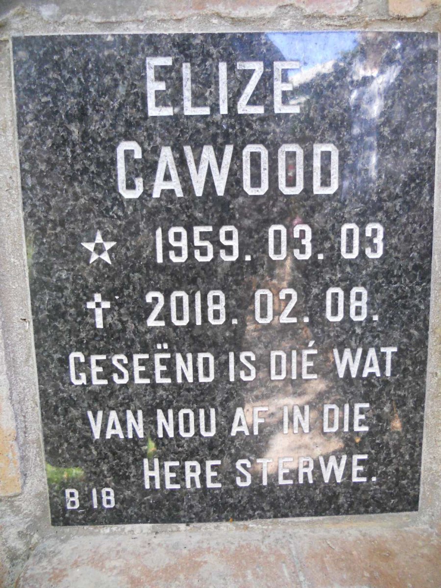 CAWOOD Elize 1959-2018