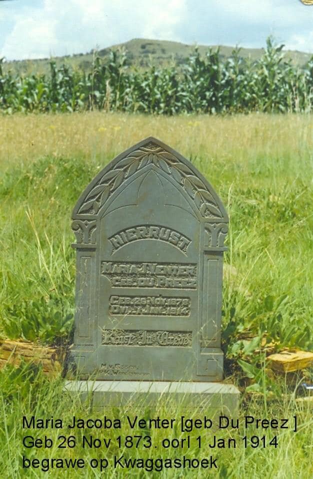 VENTER Maria Jacoba nee DU PREEZ 1878-1914