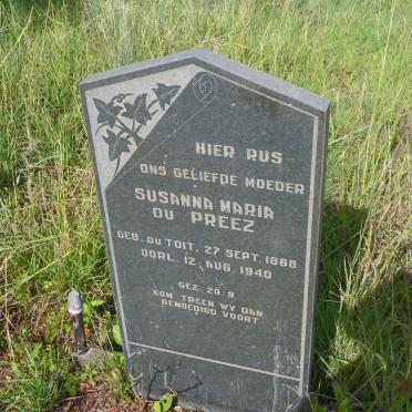 PREEZ Susanna Maria, du nee DU TOIT 1868-1940