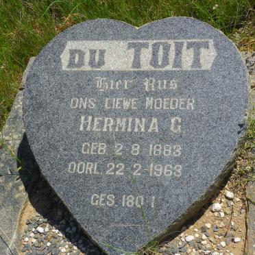 TOIT Hermina G., du 1883-1963