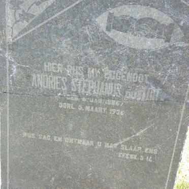 TOIT Andries Stephanus, du 1886-1936