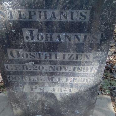 OOSTHUIZEN Stephanus Johannes 1891-1930