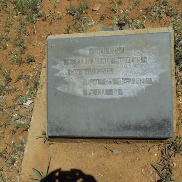 BOOYENS Hester Maria nee du PLESSIS -1921