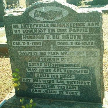 BRUYN Hendrik T., de 1910-1949