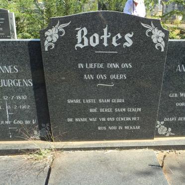 BOTES Johannes Jurgens 1892-1962 &amp; Andrisina Salomina WILSON 1895-1970