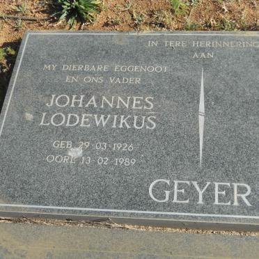 GEYER Johannes Lodewikus 1926-1989