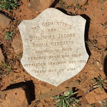 GERHARTS Willemina Jacoba Sophia nee DE BEER 1868-1891