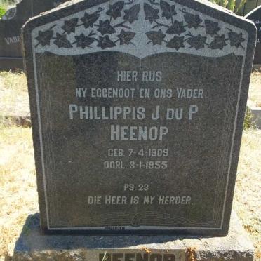 HEENOP Phillippis J. du P. 1909-1955