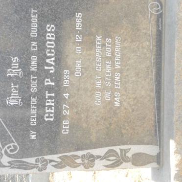JACOBS Gert P. 1939-1965