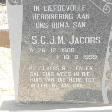 JACOBS S.C.J.M. 1908-1999