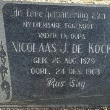 KOCK Nicolaas J., de 1879-1963