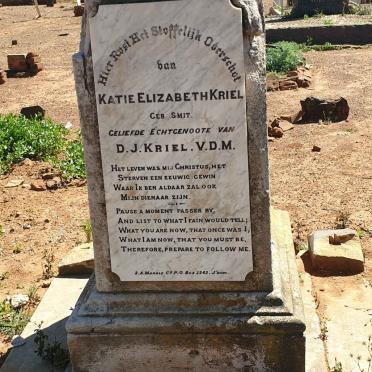 KRIEL Katie Elizabeth nee SMIT 
