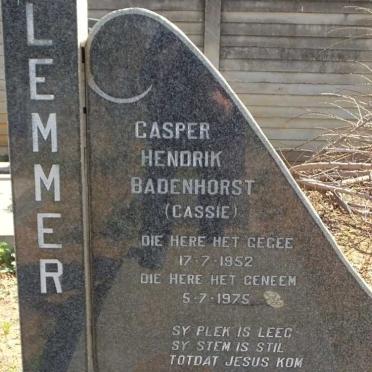 LEMMER Casper Hendrik Badenhorst 1952-1975
