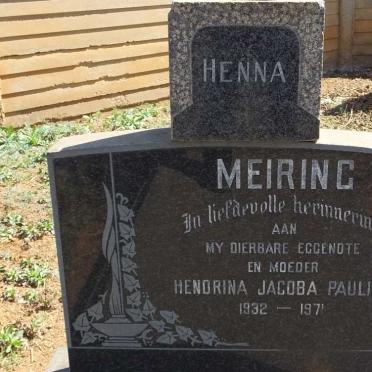 MEIRING Hendrina Jacoba Paulina 1932-1971