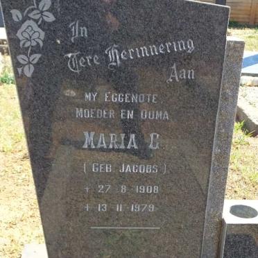 NEETHLING Maria G. nee JACOBS 1908-1979