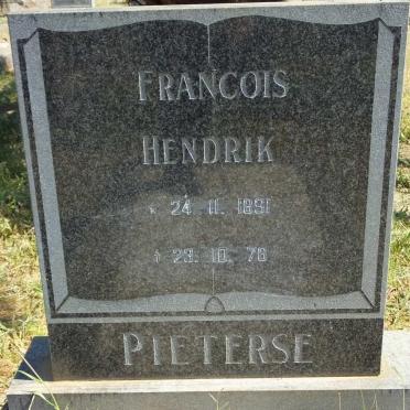 PIETERSE Francois Hendrik 1891-1976