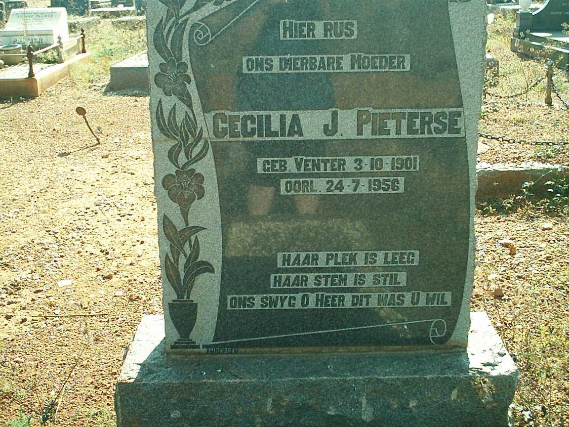 PIETERSE Cecilia J. nee VENTER 1901-1956