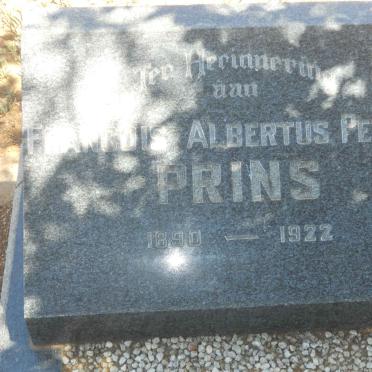 PRINS Francois Albertus Petrus 1890-1922