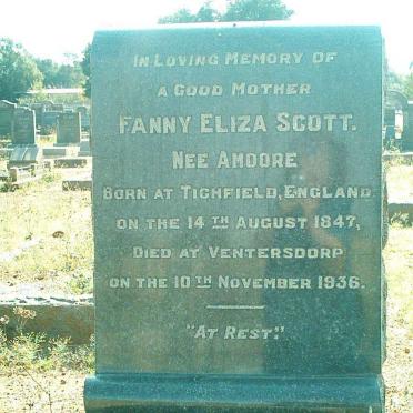 SCOTT Fanny Eliza nee AMOORE 1847-1936