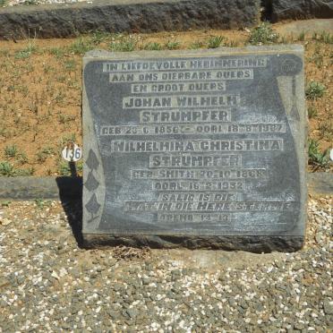 STRUMPFER Johan Wilhelm 1856-1937 &amp; Wilhelmina Christina SMITH 1868-1952
