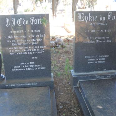 TOIT J.J.C., du 1897-1966 &amp; Rykie VERMAAS 1898-1977