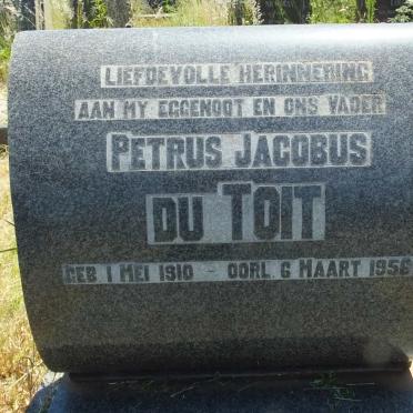 TOIT Petrus Jacobus, du 1910-1956
