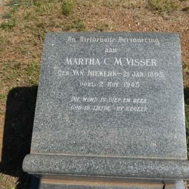 VISSER Martha C.M. nee VAN NIEKERK 1895-1945