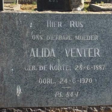 VENTER Alida nee DE KORTE 1887-1970