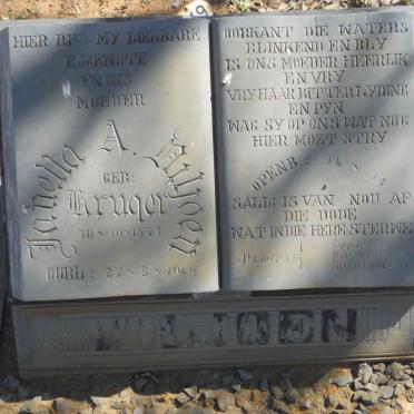 VILJOEN Janetta A. nee KRUGER 1873-1946